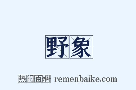 野象是什么意思的图片